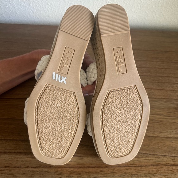 NWOT - White Mountain White Espadrille Braided Leather Sandals - Picture 9 of 10